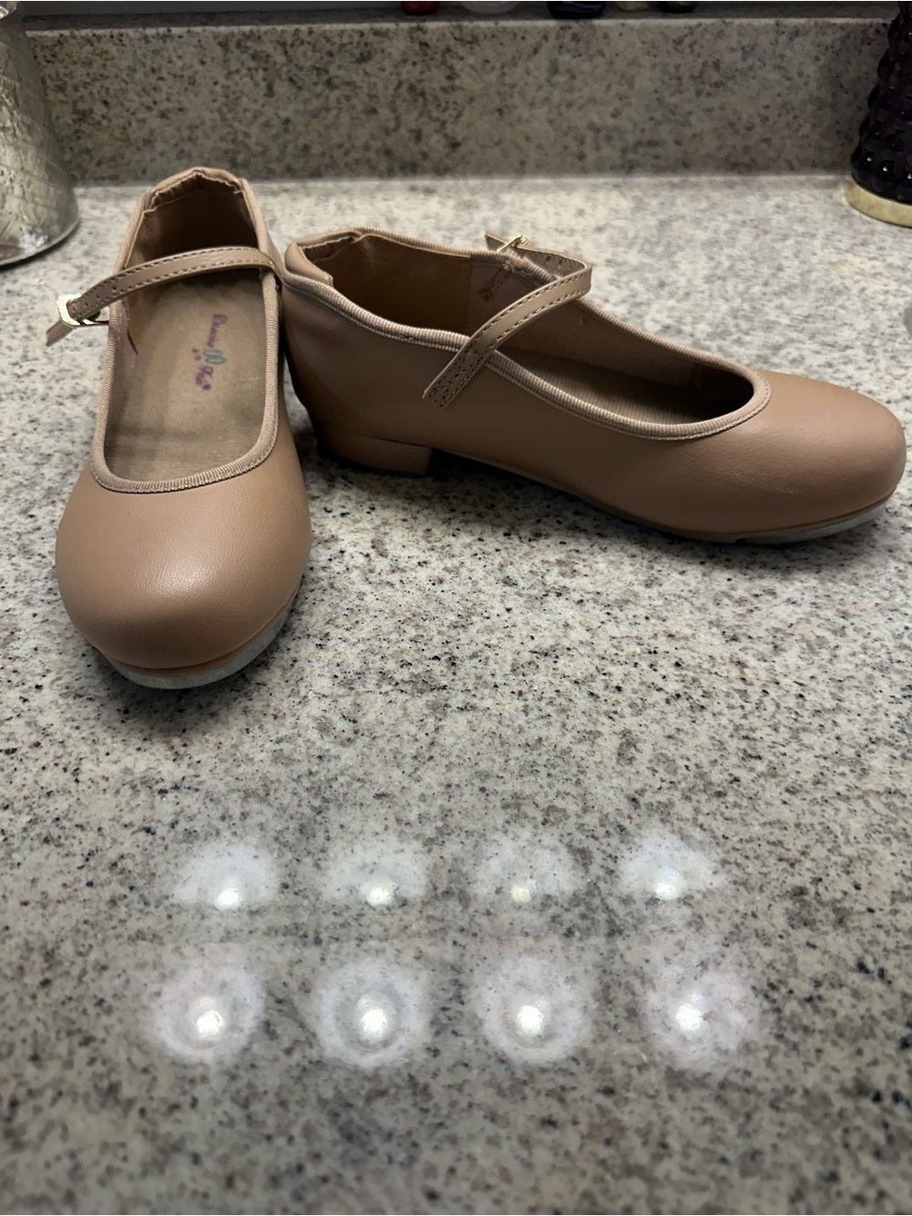 Girls' Mary Jane Tap Dance Shoes in Tan